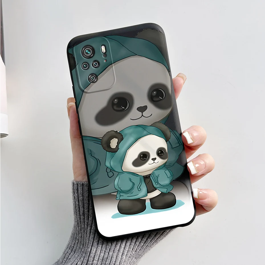 Adorable Panda & Dog Silicone Soft Cover for Xiaomi Redmi Note 10 Series