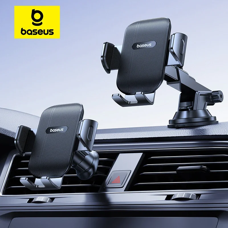 Baseus Car Phone Holder Sucker for Dashboard Windshield Mobile Car Cell Phone Holder Clamp For iPhone Pro Xiaomi Huawei Samsung 1