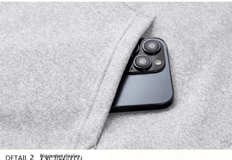 5-Zonen Beheizbare Kapuzenpullover für Herren, USB-beheizter Fleece-Sweatshirt, Unisex USB-Heiz-Sweatshirt, Outdoor-Sportbekleidung – Detail 18