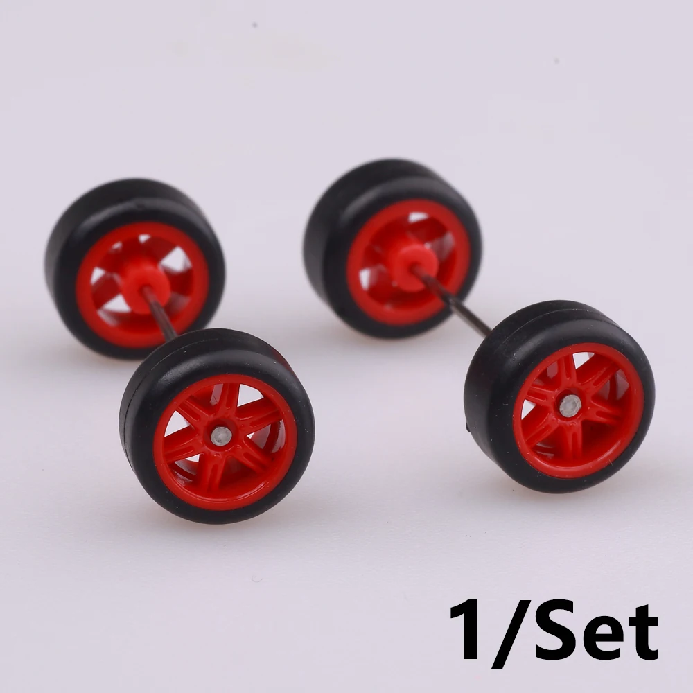 

1Set 1/64 Alloy Car Wheels Rubber Tires Spoke Detail-up Modified Kit For 1:64 Matchbox/Domeka Modification Vehicle Accessories