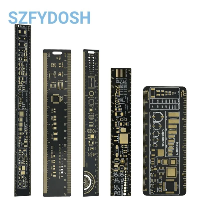 5 Tipo 9Cm 15Cm 20Cm 25Cm 30Cm Righello Pcb Strumento Di Misurazione Multifunzionale Resistore Condensatore Chip Ic Smd Diodo Transistor