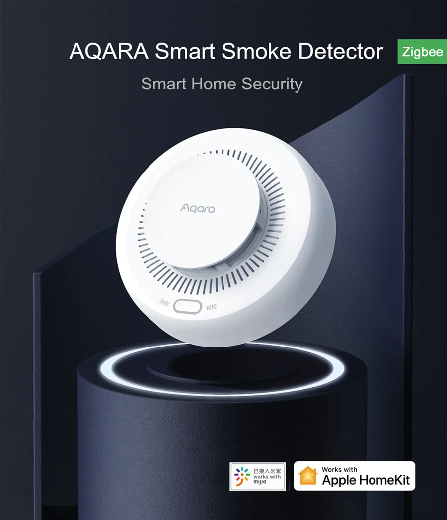 Smoke Detector Sensor Fire Alarm Zigbee 3.0 Monitor Sound Alert Home Security AP