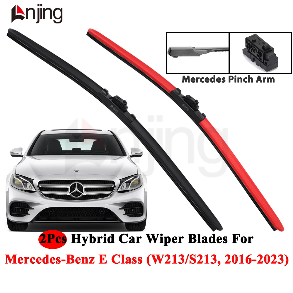 LNJING Bunte Scheibenwischerblätter für Mercedes Benz E-Klasse S213 W213 E200 E250 E300 E350 E350E E400 E450 E43 63 AMG 2016-2024