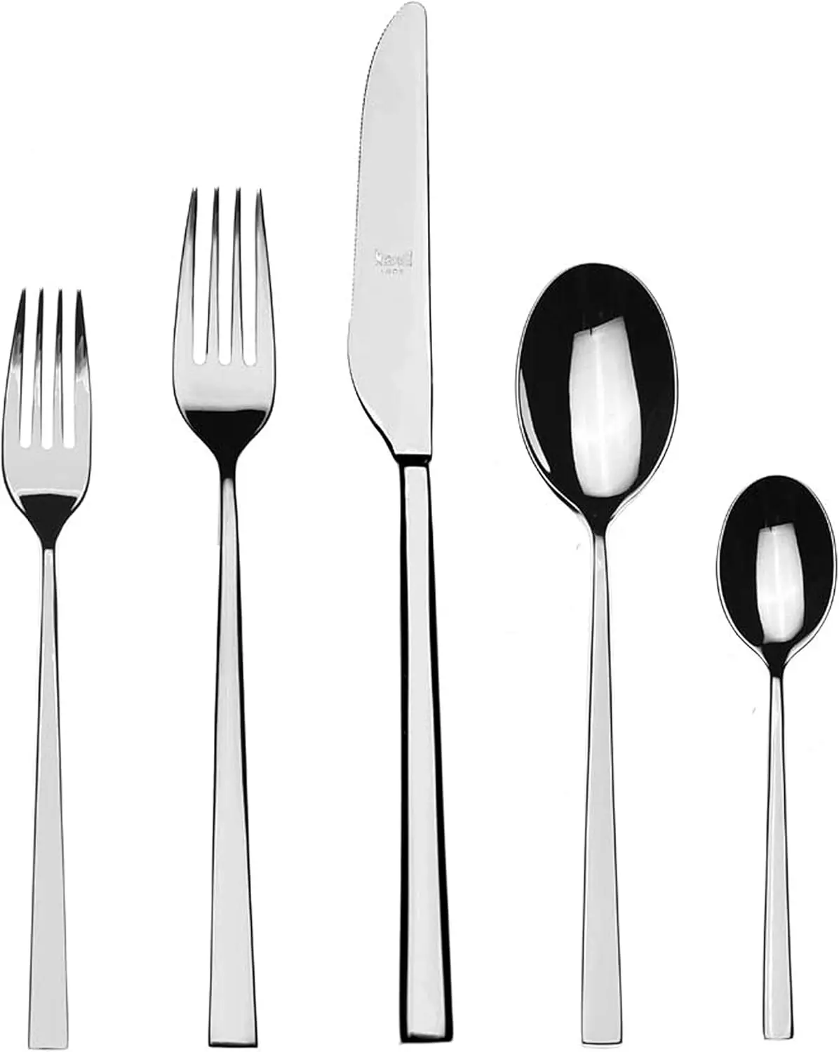 Atena 20-Piece Durable 18/10 Stainless Steel American Style Flatware Cutlery Set for Fine Dining, Dishwasher Safe Service for 4