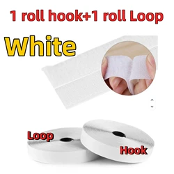 Heavy Duty Self - Adhesive Hook and Loop Fastener Tape - 10 Meter (White)