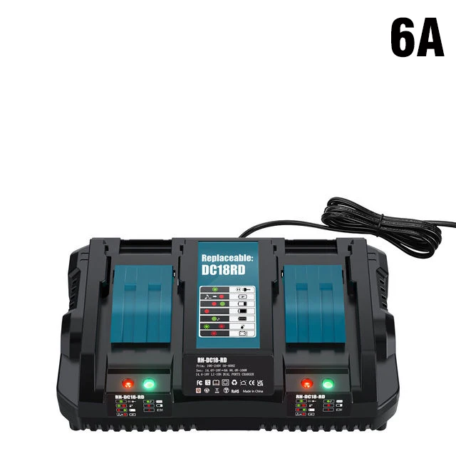 Energup 2 Batteries 5.0Ah 18V + Chargeur Pour Makita - Compatible BL1850 BL1860 BL1840