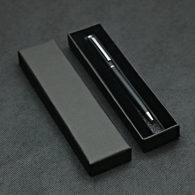 50pcs-lot-paper-pen-gift-box-pen-packaging-box-with-foam-custom-logo-long-narrow-black