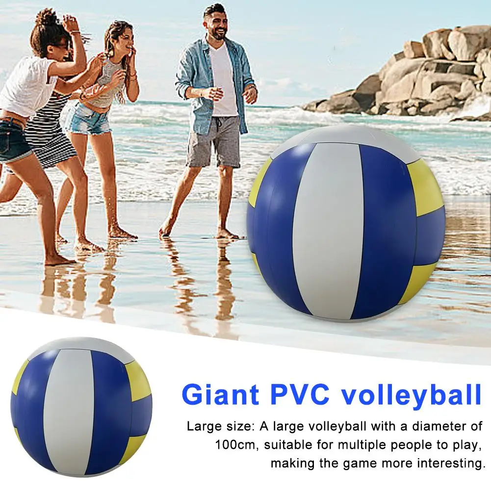 Giant PVC Inflatable Beach Volleyball Big Football Fun Beach Outdoor Team Sports Building Ball Ball Grass Volleyball Me B5D4