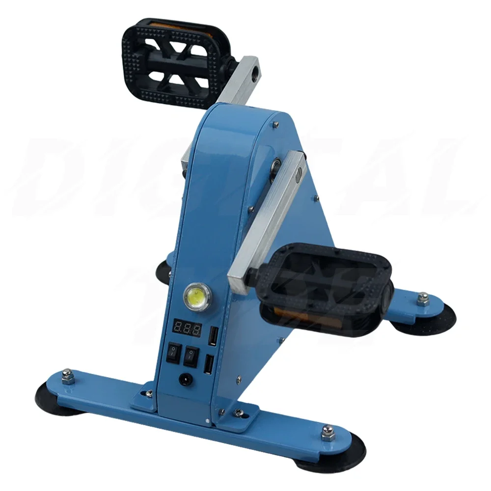 Portable Pedal Generator With Digital Display Outdoor Foot-Operated Generator Fitness Geare Spinning Bike 100W