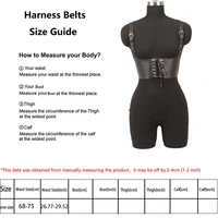 Женский модный пояс, широкий корсет, кожаный корсет, моделирующий кожаный ремень от талии до плеч, ремень для тела, аксессуары для готической одежды — изображение 6