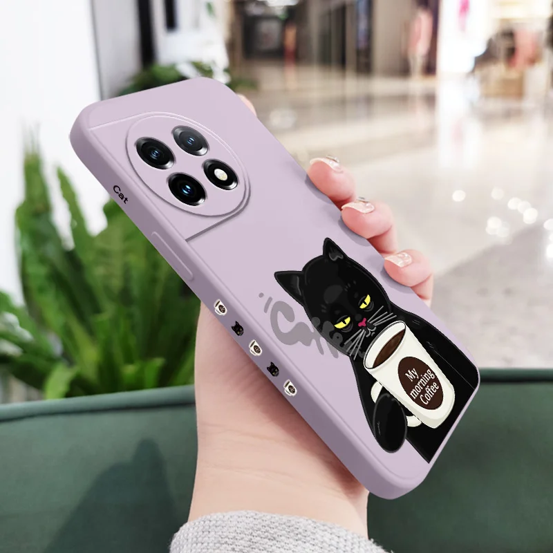 Tired Cat Liquid Silicone Phone Case Cover