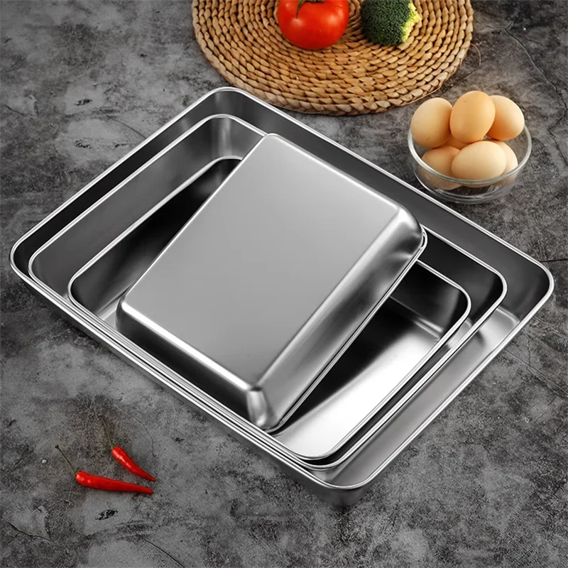 Stainless Steel Rectangular Bakeware With Handle 4