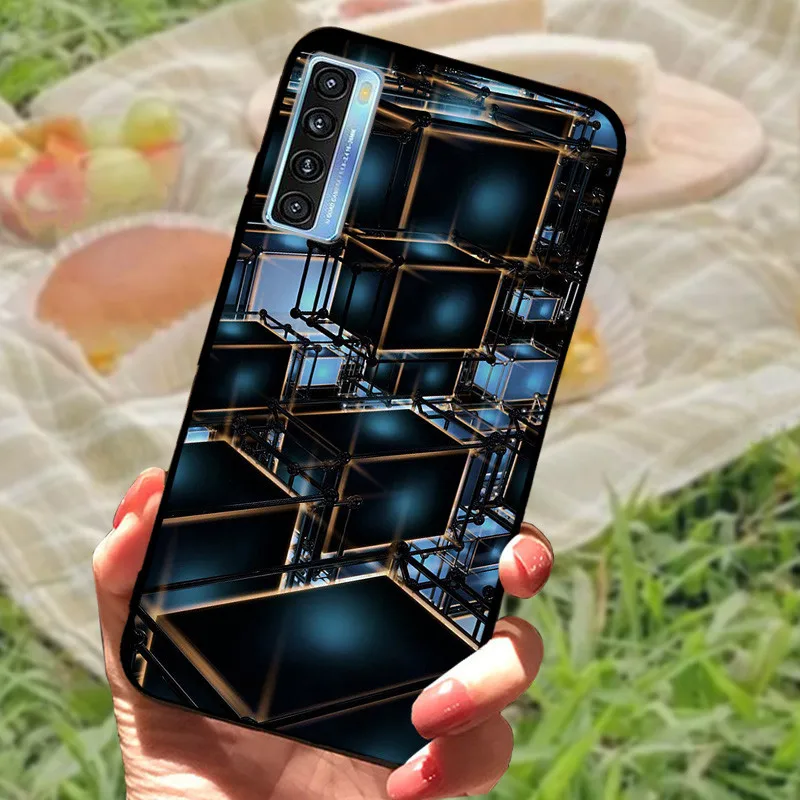 Elegant Black Marble Silicone Soft Case - Protective Bumper Cover