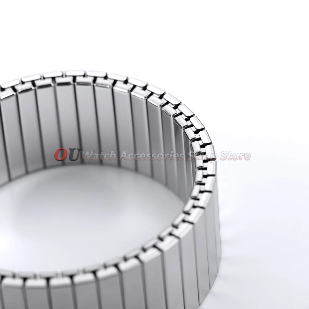 Stainless Steel Elastic Watch Band Strap - Matte Finish Bracelet