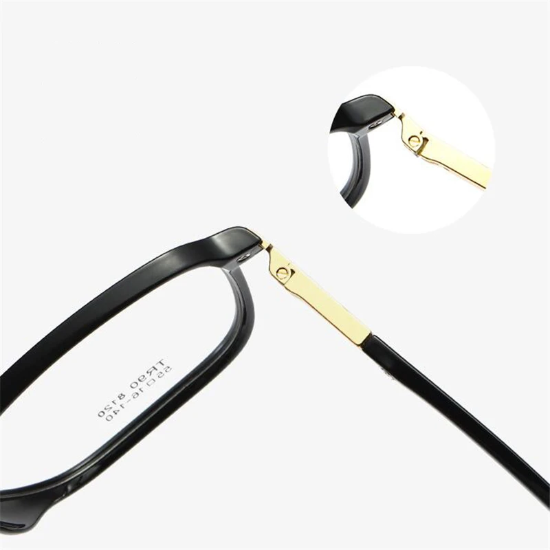 Double Beam Big Frame Square Nearsighted Glasses Women Men TR90 Short-sight  Eyeglasses Prescription 0 -0.5 -0.75 -1.0 To -6.0 4