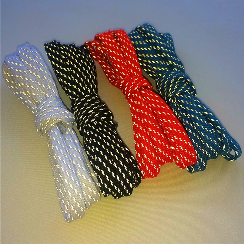 Weiou 7MM 3M-Reflective Flat Laces Night Running Strings Eye-Catching Neon Sneakers Shoelaces Cheaper Selling 30 Pairs In Bulk