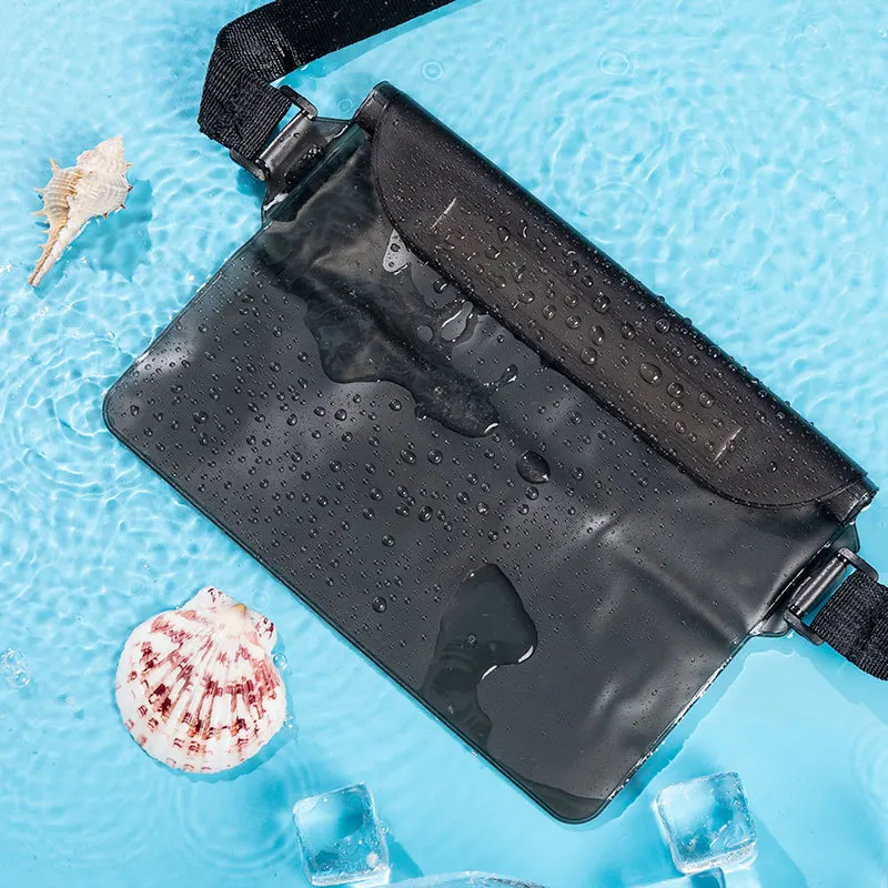 3 Layers High Waterproof Sealing Swimming Bag Large Size Transparent Underwater Dry Protection Bag for Iphone Mobile Phone Pouch