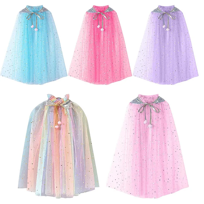Frozen Elsa Anna Cloak Children's Princess Cloak Costume Girls Performance Prop