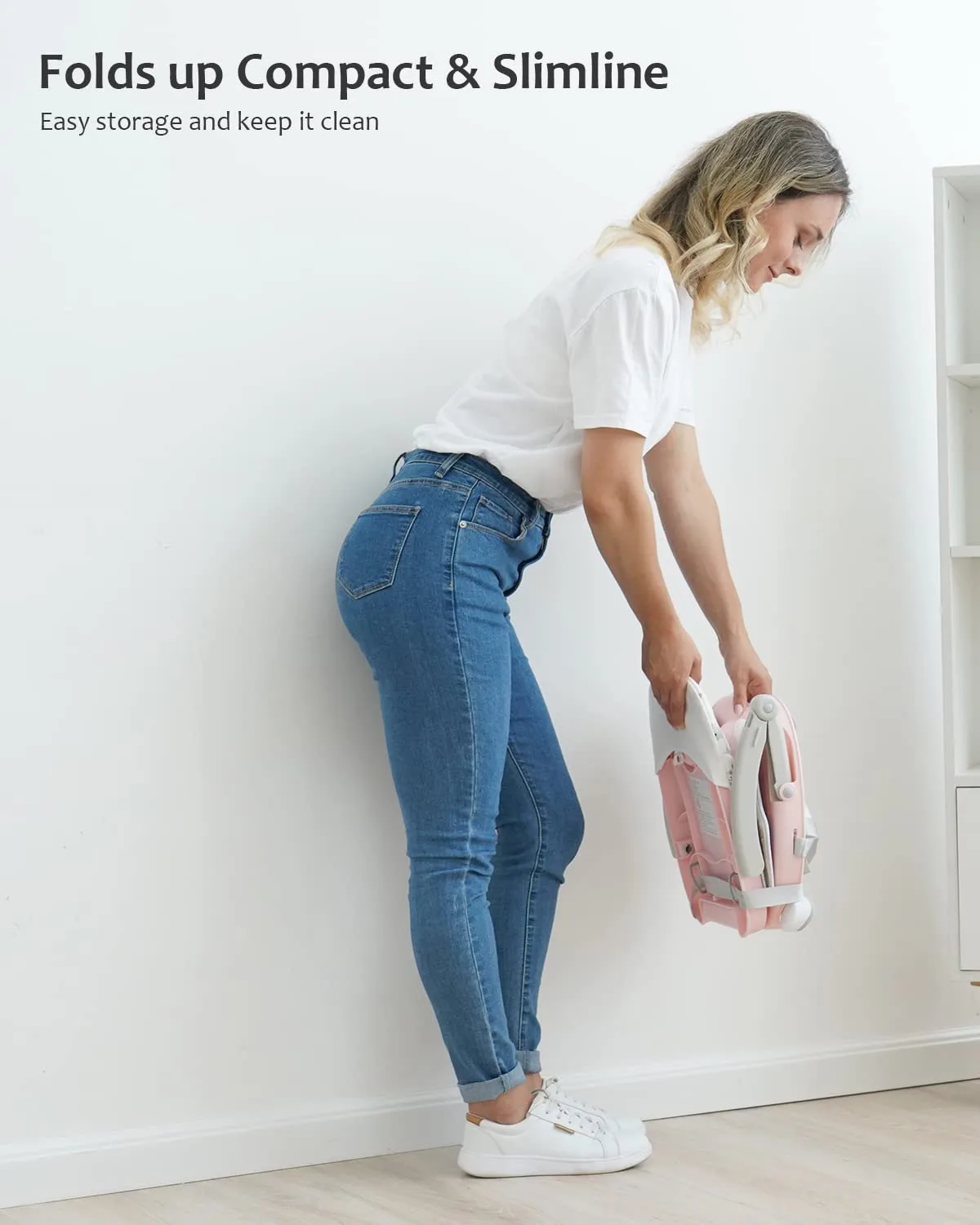 Portable 3-in-1 Foldable Baby Booster Seat with Removable Tray