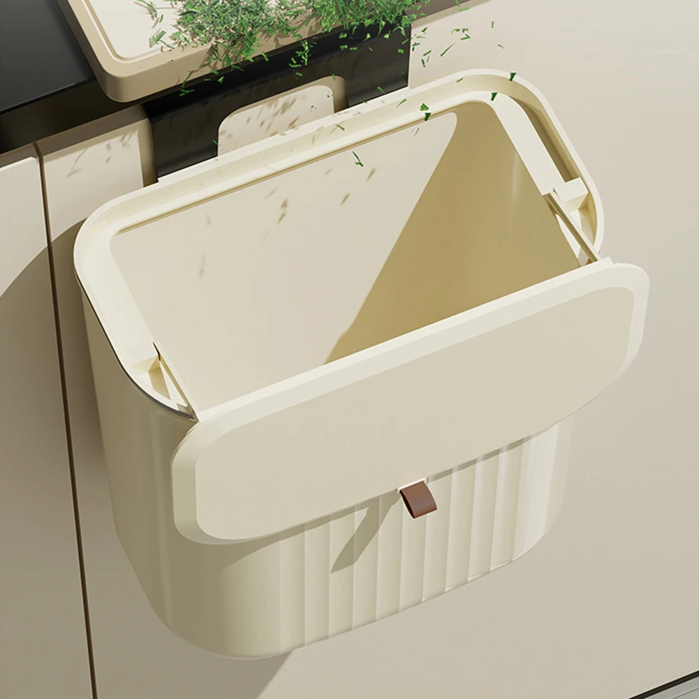 Hanging Trash Can Hanging Countertop Trash Can With Lid for Bathroom Kitchen Accessories for Cabinet RV Bedroom Camping