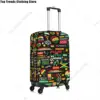Custom Jamaica One Love Culture Pattern Travel Luggage Cover Washable Suitcase Cover Protector Fit 18-32 Inch 2