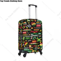 Custom Jamaica One Love Culture Pattern Travel Luggage Cover Washable Suitcase Cover Protector Fit 18-32 Inch 2