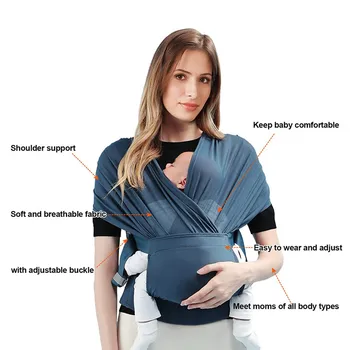 1PC Free Hands Baby-Strap Summer Grid Cross Simple Baby Back Cover X-Type Baby and Child Parenting Back Cover Carrier Wrap 1