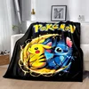 6 Size Warm Soft Pokémon Stitch Pikachu Print Blanket Fluffy Children and Adults Sofa Plush Bedspread Throw Blanket for Sofa Bed 1