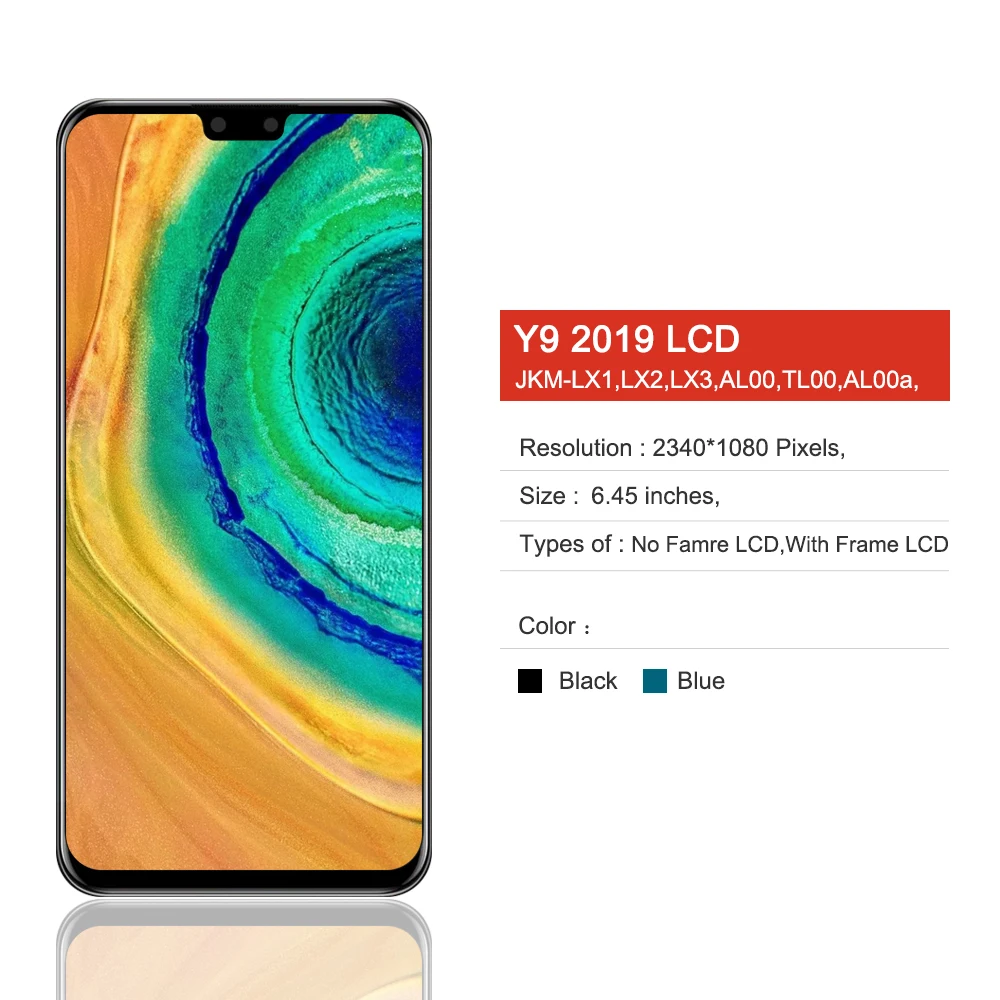 ȭ̿ 2019  AMOLED LCD ÷ ġ ũ Ÿ , ȭ̿  , Y9 2019 JKM-LX1, 9P LCD
