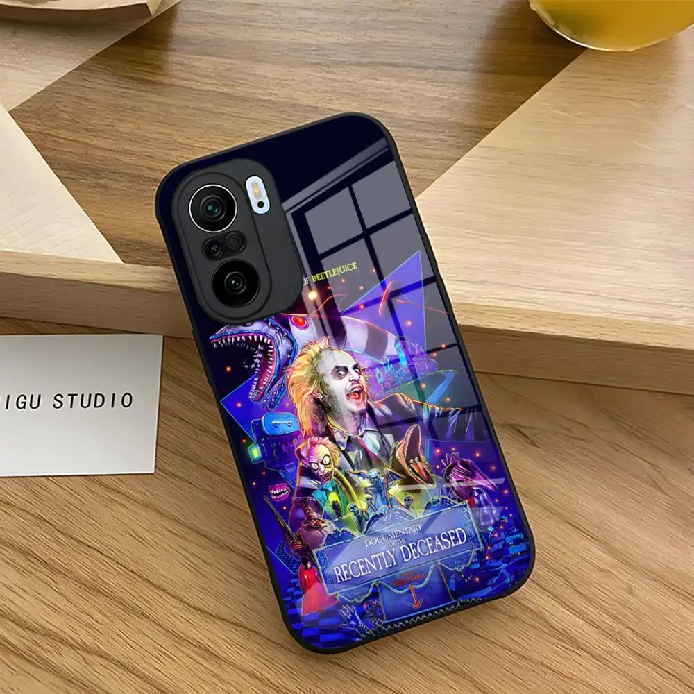 thumbnail image 1 of Funda de teléfono B-Beetlejuices 2 para Redmi 13 12 13c 12c Note 13 Pro Plus 11 12 Pro 10 12s 11s Cubierta trasera de vidrio templado, 1 of 5