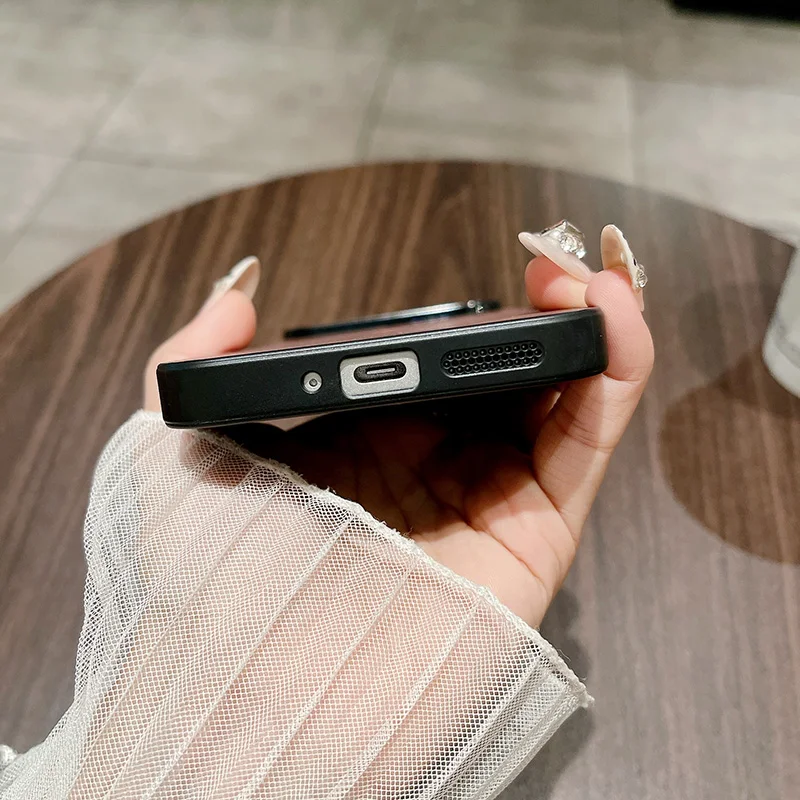 Premium Faux Leather Case with MagSafe Wireless Charging Cover