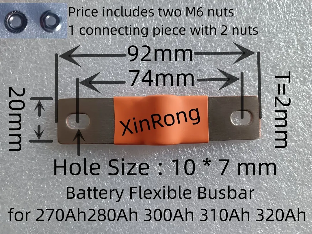 Lithium Battery Copper Alloy Flexible Busbar for 202Ah 230Ah 270Ah 280Ah 300Ah 310Ah 320Ah