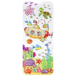 Sea World Cartoon Anti - Slip Bath Mat for Kids - Soft Massage Pad (Submarine)