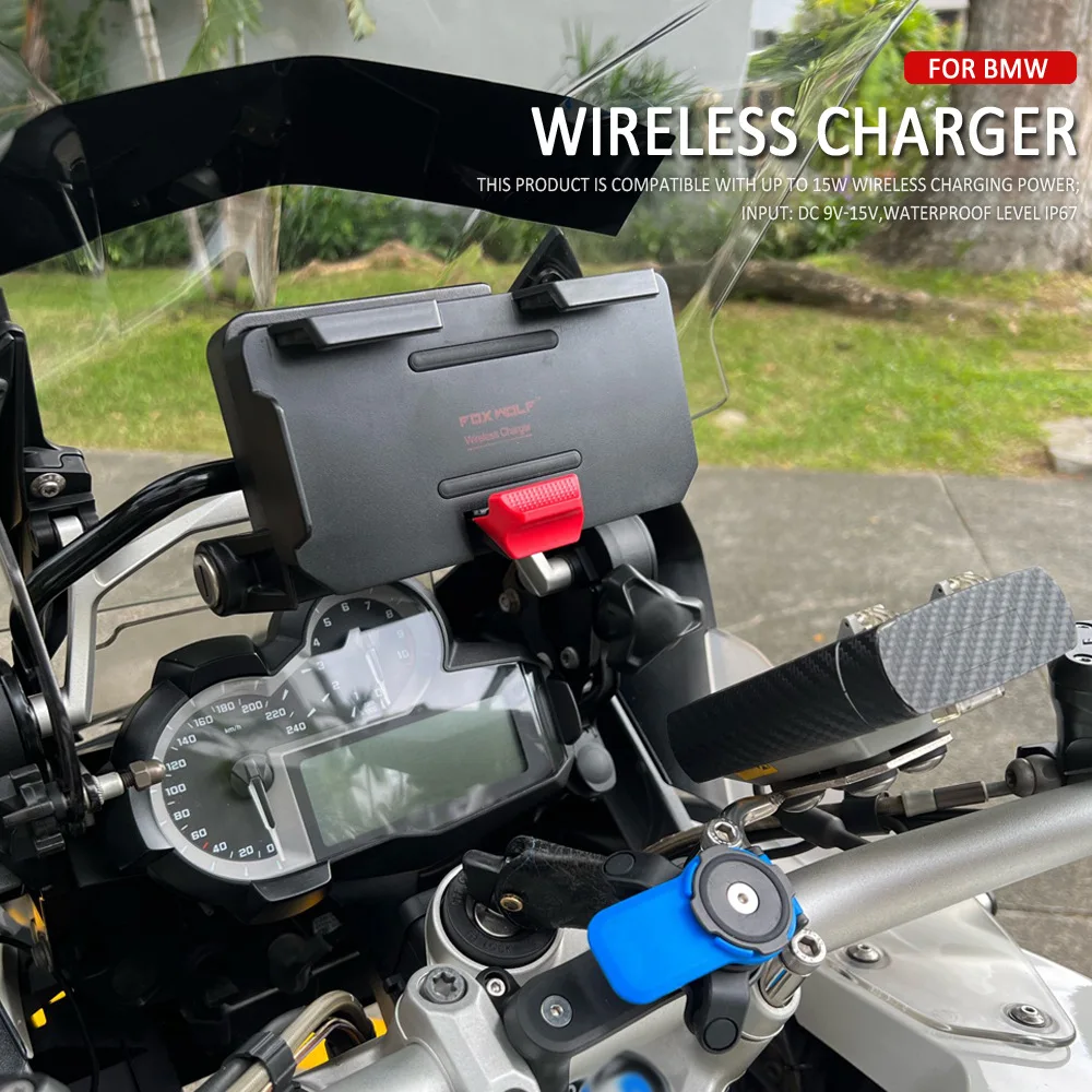 오토바이 무선 충전 GPS 휴대폰 거치대 내비게이션 브래킷, BMW R1200GS R1250GS ADV R 1250 GS F800GS F700GS S1000XR 용
