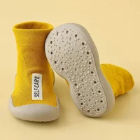 Children First Walkers Floor Rubber Shoes Anti Slip Soft Soles Early Education Shoes Baby Floor Socks Elastic Socks 0-3years 4