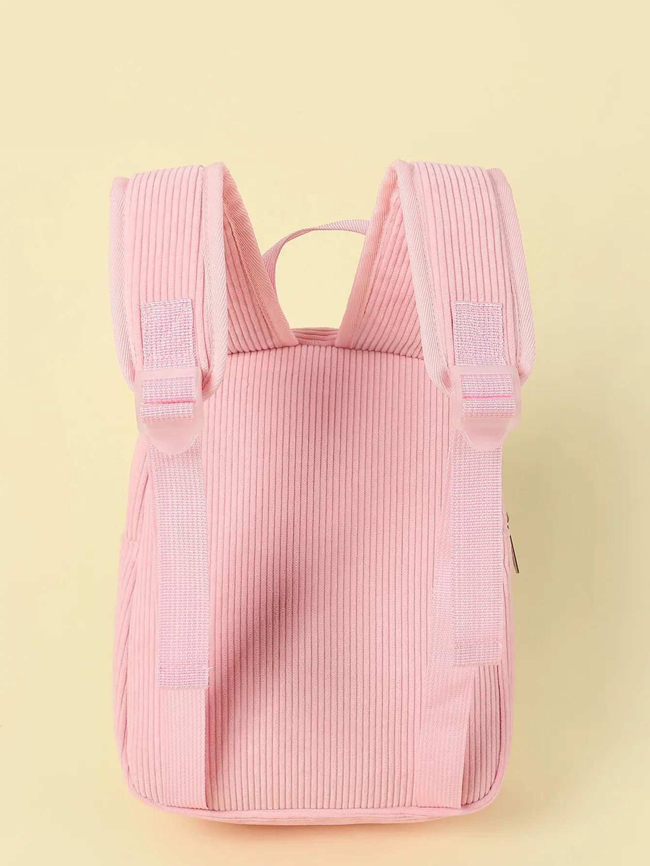 Girls Pink Paw Pattern Cartoon Ear Decor Classic Backpack 5