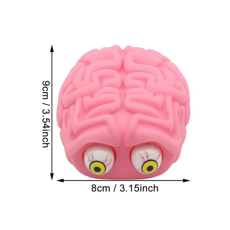 Squishy Brain Toy Squeezable Fun Toys Relieve Stress Ball Cure Toy Cartoon Animal Pinch Kids Adults Music Prank Gift