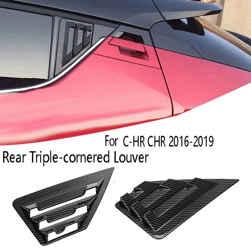 

Rear Triangle Window Shutter Trim Rear Triangle Bright Strip Patch Car Parts Accessories For Toyota C-HR CHR 2016-2019