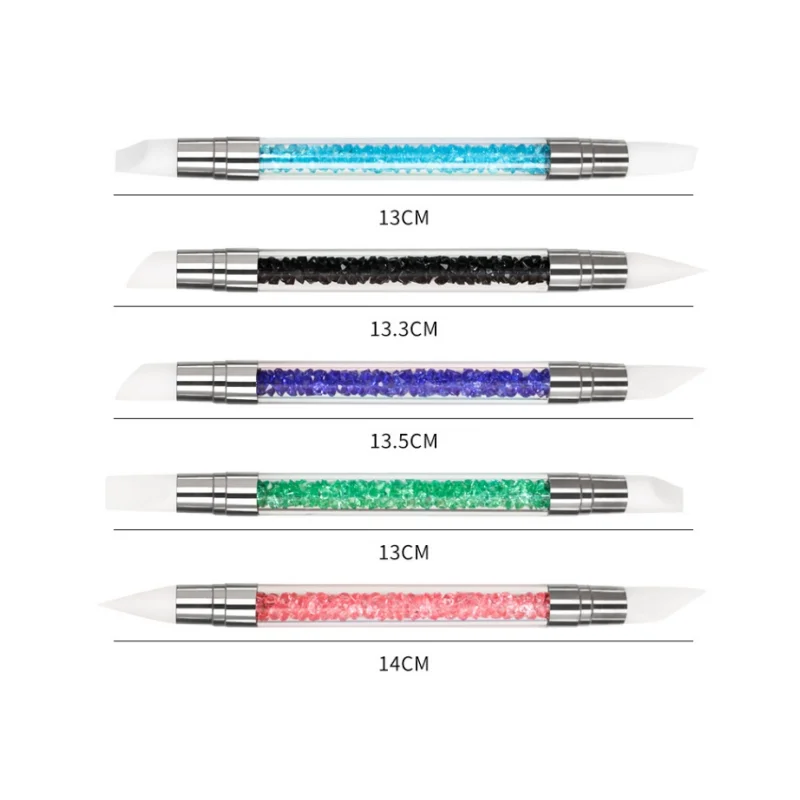 1pcs Nail Art Pen Double Head Silicone Flower Sculpting Pen Adjustable Glue Stick Embossing Pen Nail Art Brush Every Home Tools 6