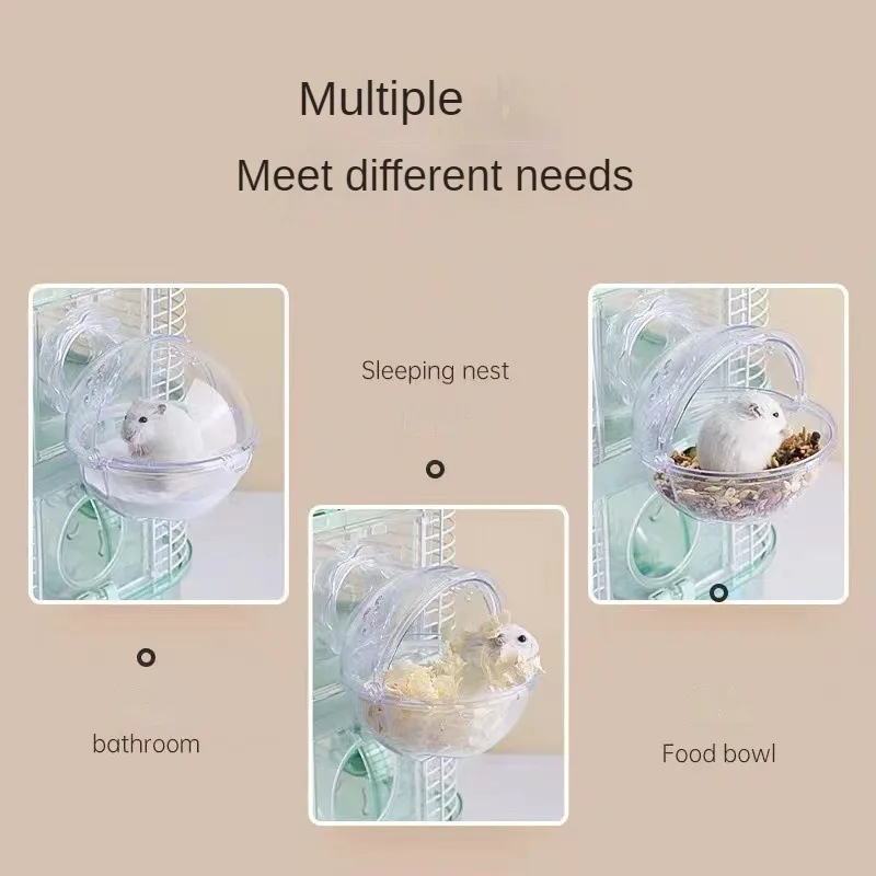 Hamster Bathroom Toilet Mouse Pet Cage Box Bath Sand Room Toy Acrylic House Small Pet Supplies Accessories