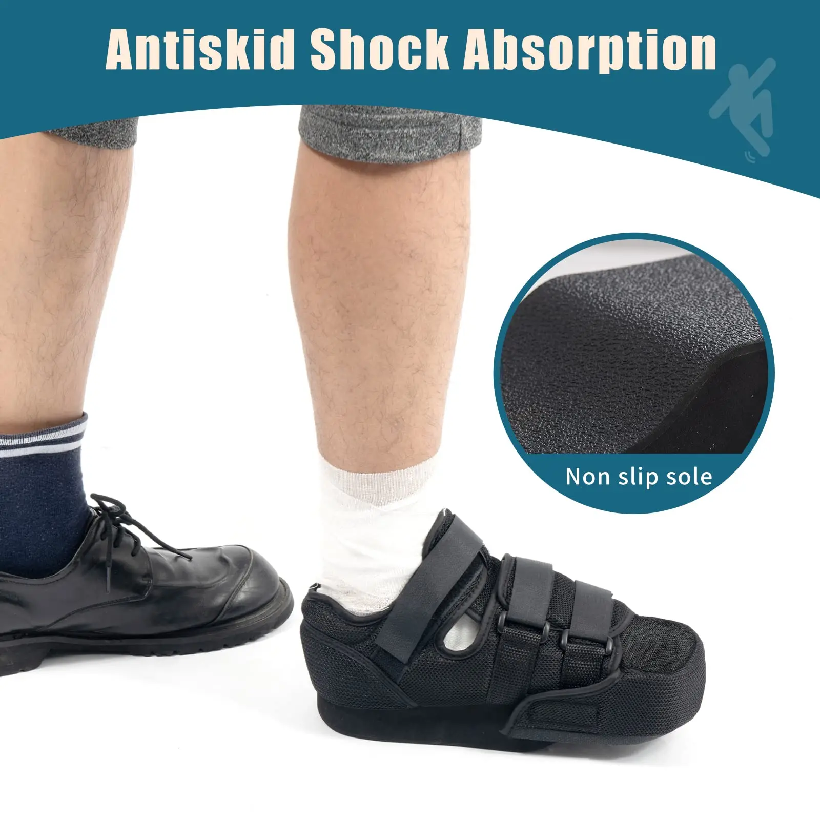 Closed Toe Forefoot Offloading Post Op Shoe Medical Non Weight Bearing Shoe for Broken Toe, Stress Fracture, Bunion, Hammer Toe 3