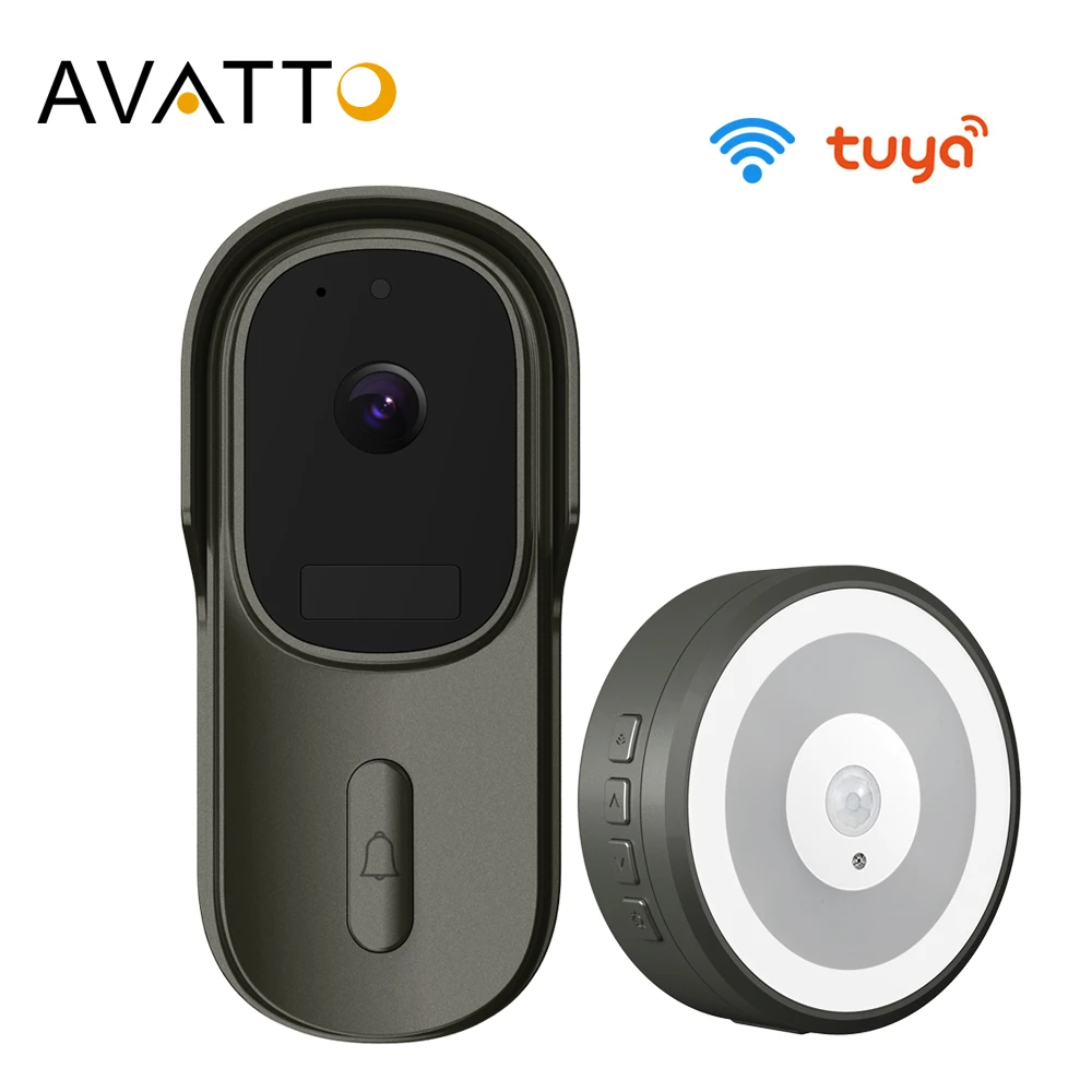 

Умный Видеозвонок AVATTO Tuya с камерой 1080P, угол обзора 170 °, Wi-Fi