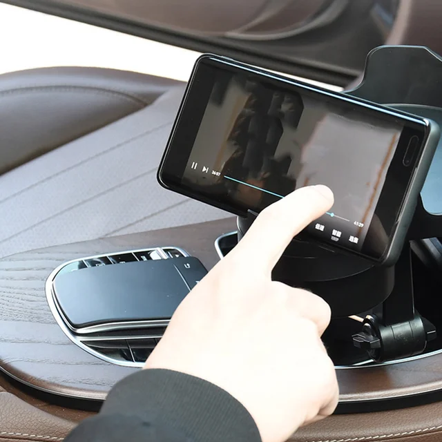 Car Cup Holder Expander with Rotatable Tray Car Cup Holder Food Sundries Tray 2