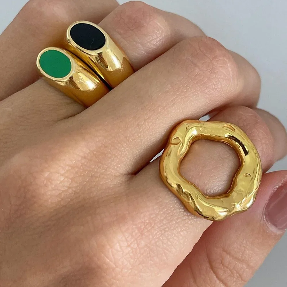 Vintage Aesthetics Hollow Indie Flower Shape Knuckle Ring for Women Luxury Designer Geometric Finger Ring Punk Jewelry Wholesale