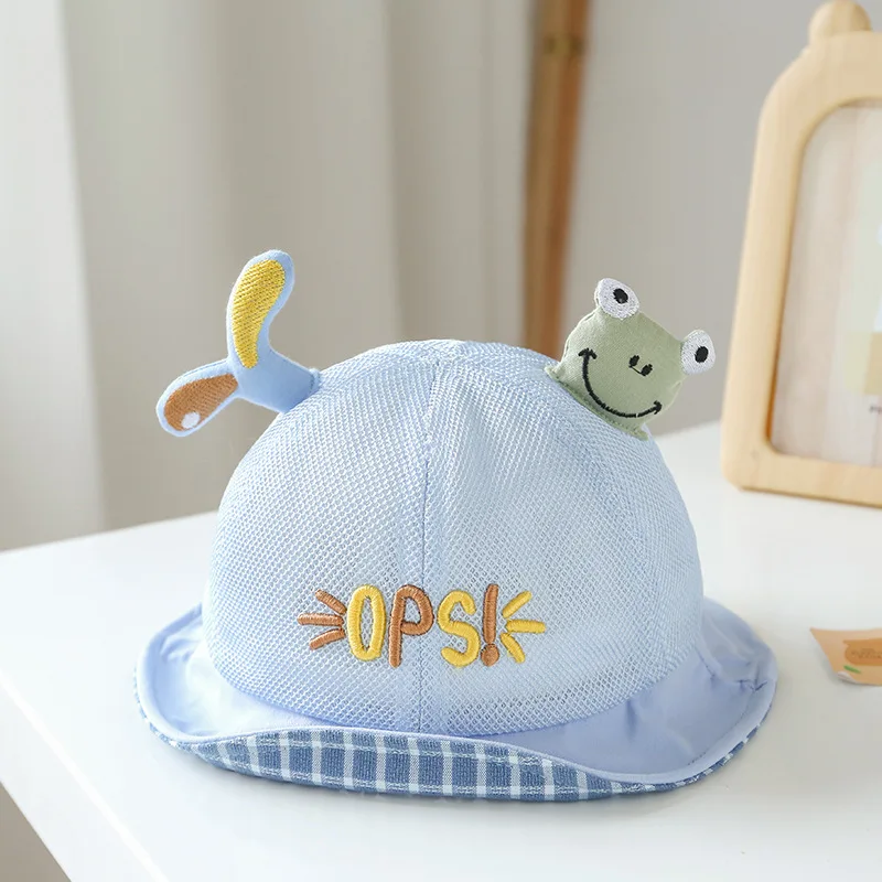 Personalisierte Name Atmungsaktive Kappe Benutzerdefinierte Eimer Neugeborenen Baby Sonne Frosch Fischer Panama Hut kinder_voghion.com