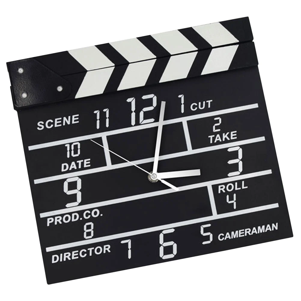 

Make Decision Man Office Decor Movie Clapper Board Wall Clock Quartz Dining Room