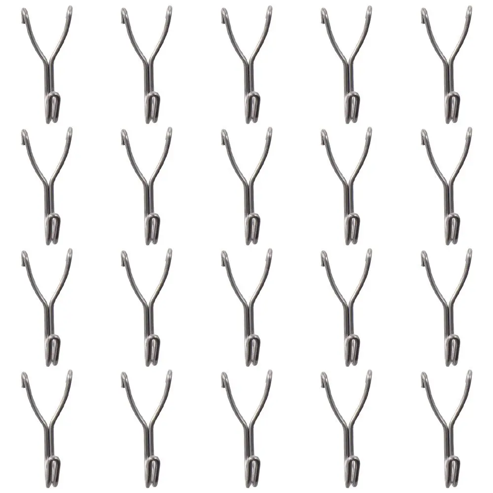 20Pcs Pegboard Hooks Stainless Steel Hooks Grid Wall Mesh Retail Display Shop Peg Goods Shelf Panel Pegboard Hooks 2