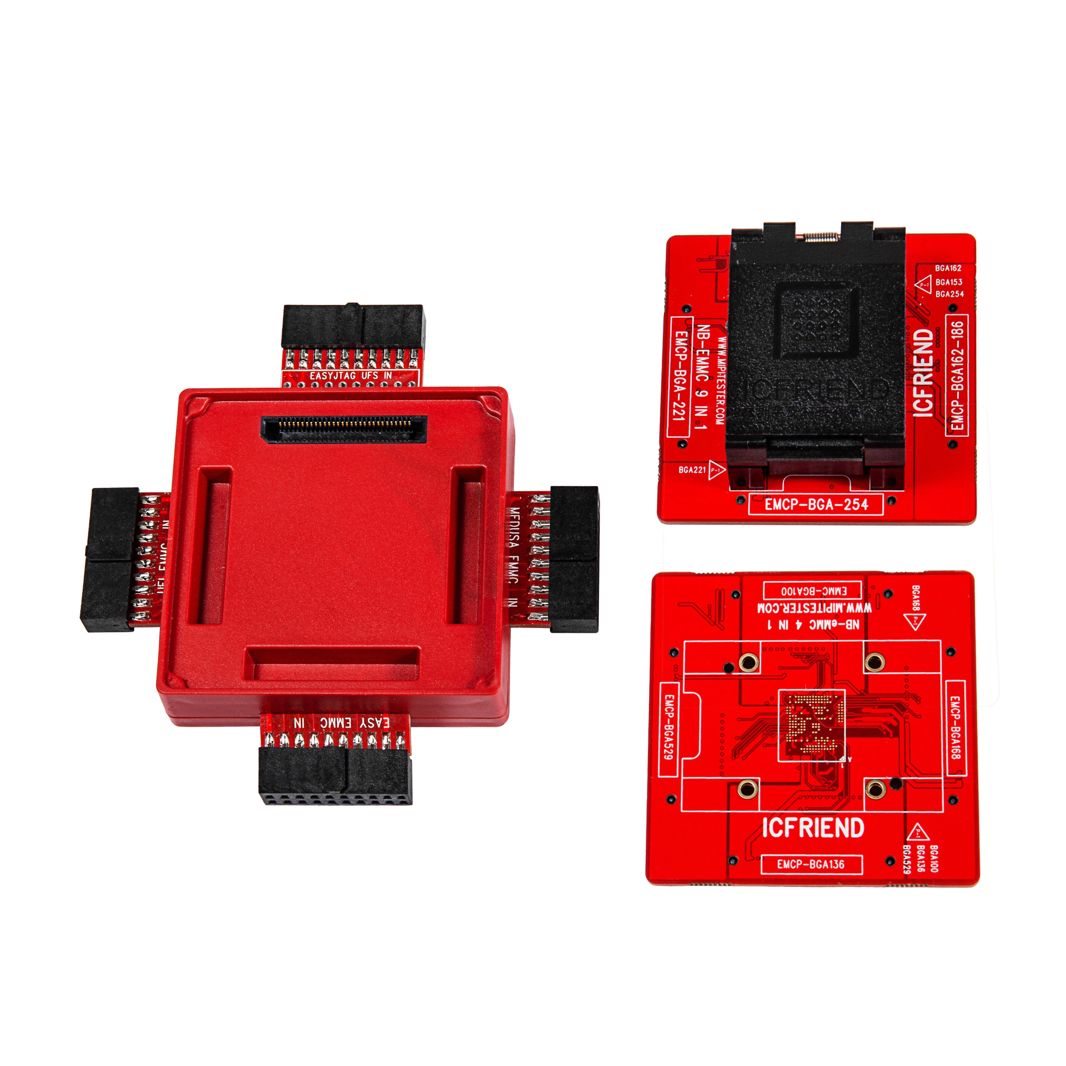 ICFRIEND NB Full Easy-jtag Plus Box 13in1 EMCP BGA254/136/100/168/162/186/221 Emmc BGA153/169 Socket MIPITESTER MEDUSA RIFF UFI