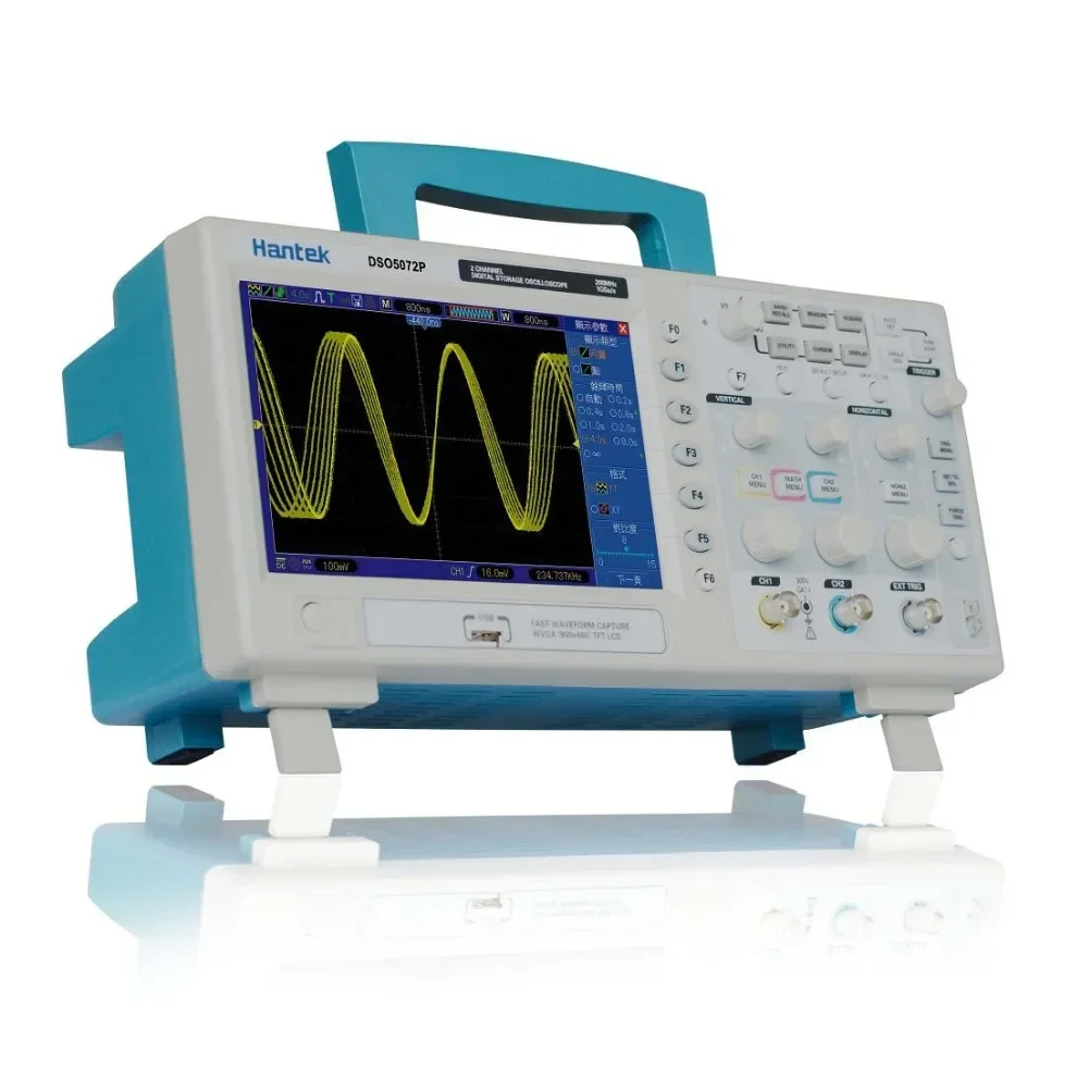 Hantek DSO5072P 70MHz 2CH 1GS/s Digital Storage Oscilloscope USB 7" TFT LCD 800x480 Display detail image 5