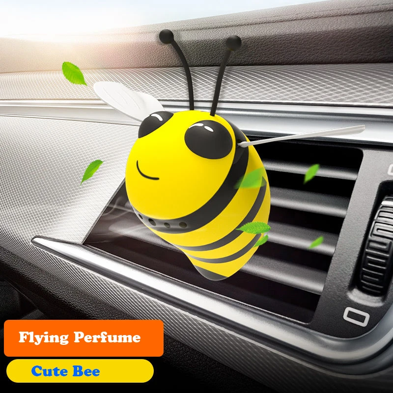 Cute Bee Aromatherapy Car Air Outlet Decoration Perfume Clip Air Freshener Purifier Diffuser Perfume Refill Auto Accessories car air freshener air freshener car air fresheners car perfume ornament car decoration